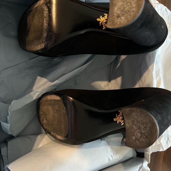 Prada Suede Block Heels - Picture 7 of 9